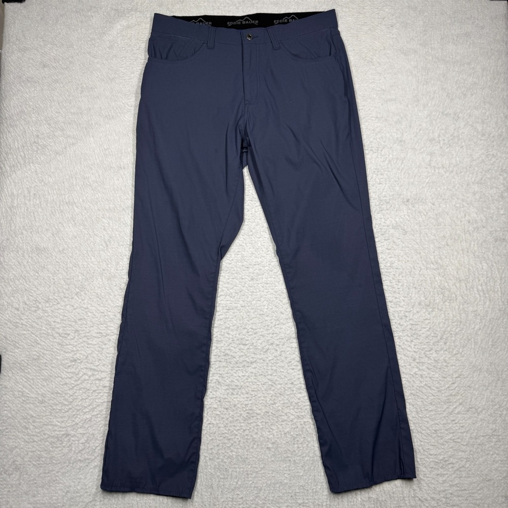 Eddie Bauer Tech Nylon Casual‎ Pants Camping Hiking Blue Men's Size 34x32
